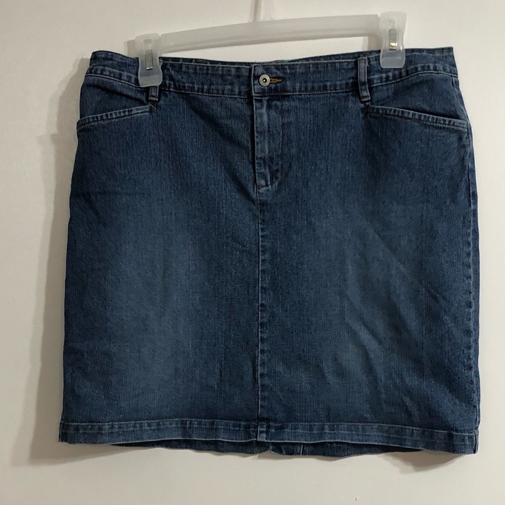 Carolina plus Blues women’s stretch Denim Jean Skirts two side pocket blue 18W